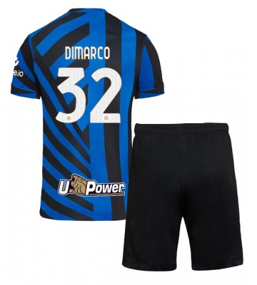 Inter Milan Federico Dimarco #32 Hemmakläder Barn 2024-25 Kortärmad (+ Korta byxor)